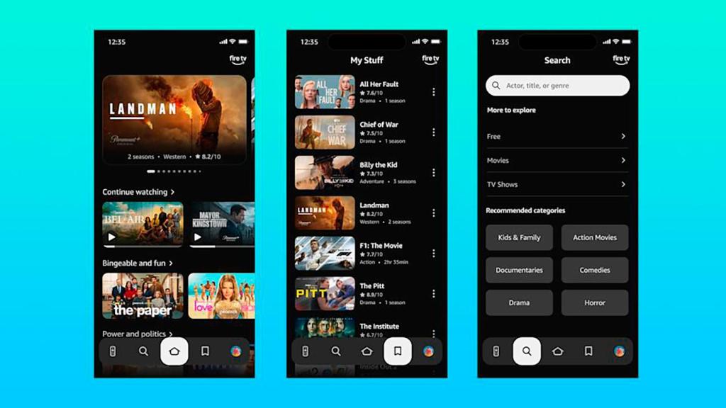 La nueva interfaz de la app para móviles de Fire TV