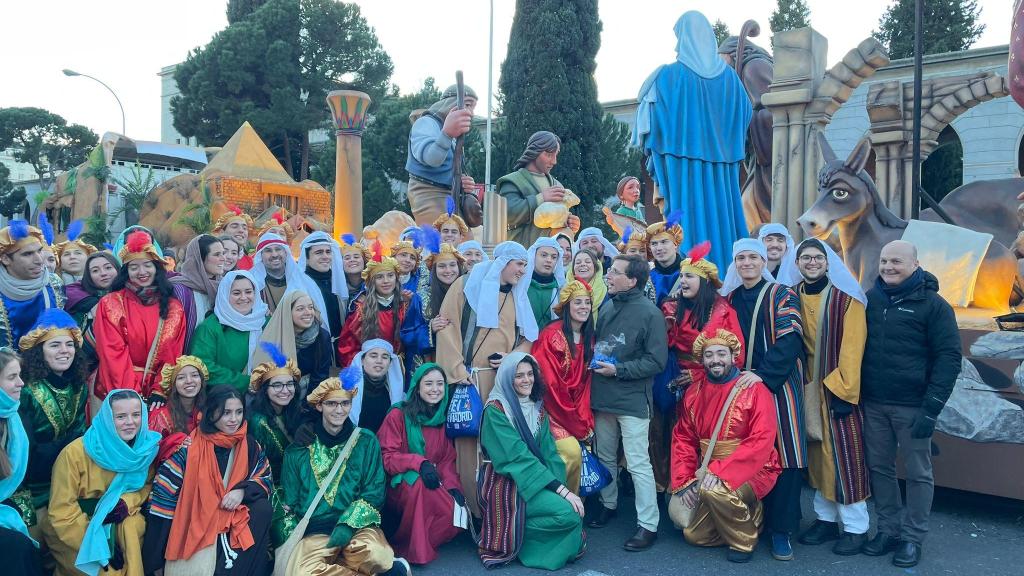 La carroza de la Archidiócesis de Madrid en la Cabalgata de Reyes.