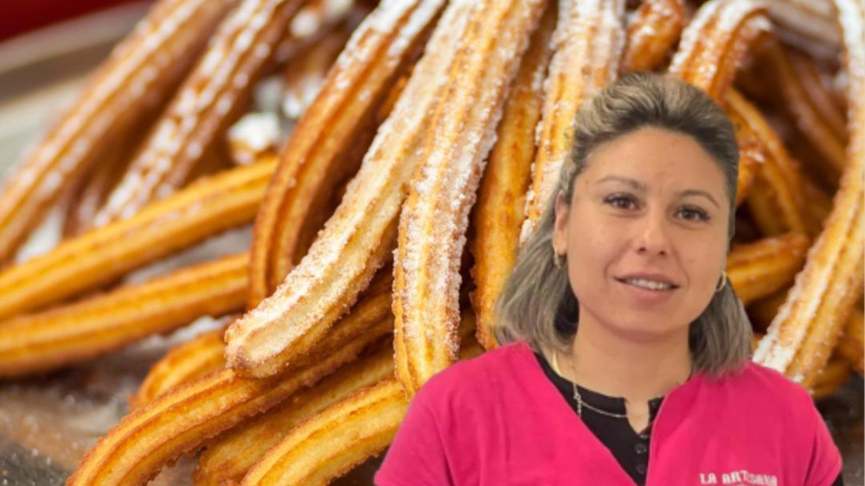 Delia, dueña de una churrería en Torrejón de Ardoz, Madrid.