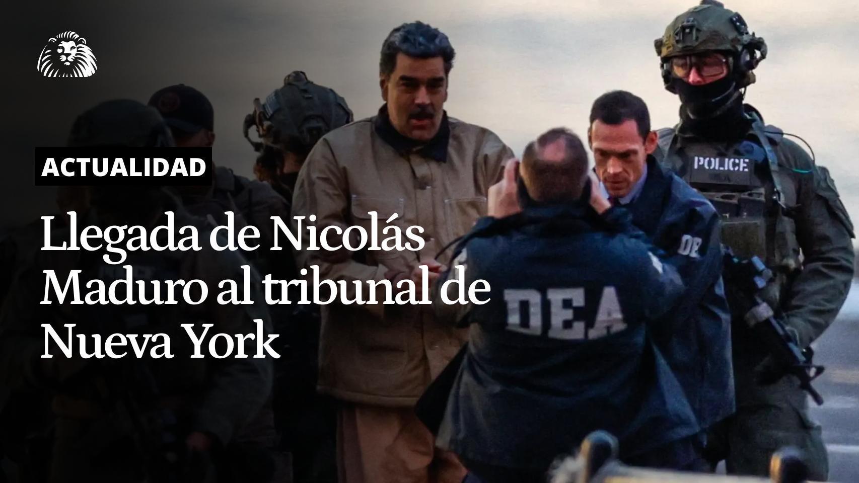 Llegada de Nicolás Maduro al tribunal de Nueva York