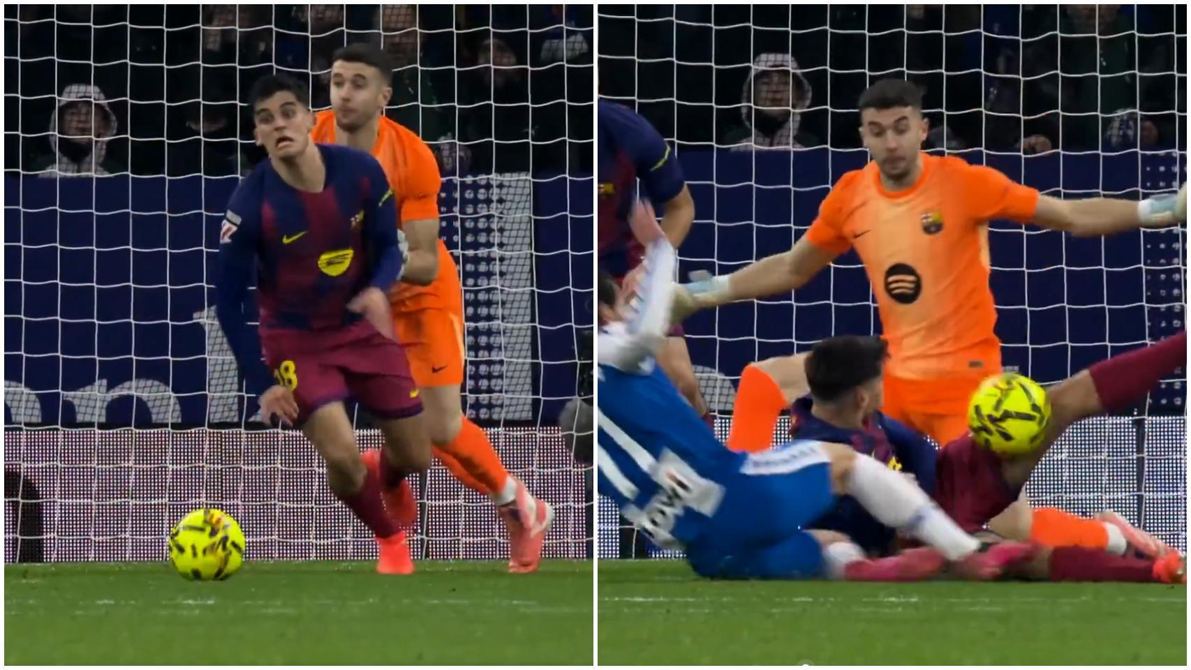 La polémica acción de Joan García con Gerard Martín en el derbi catalán