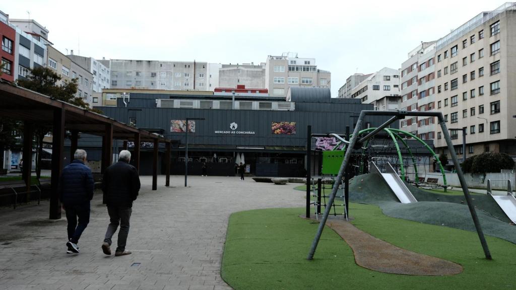 Plaza de As Conchiñas en A Coruña.