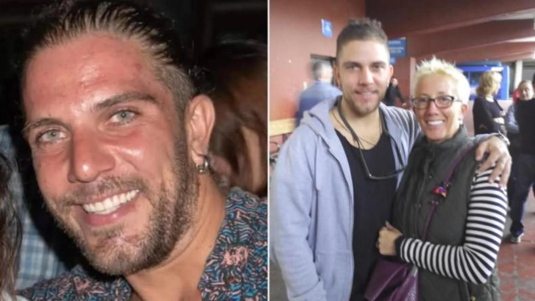 El fallecido Diego Bello con su madre Pilar Lafuente.