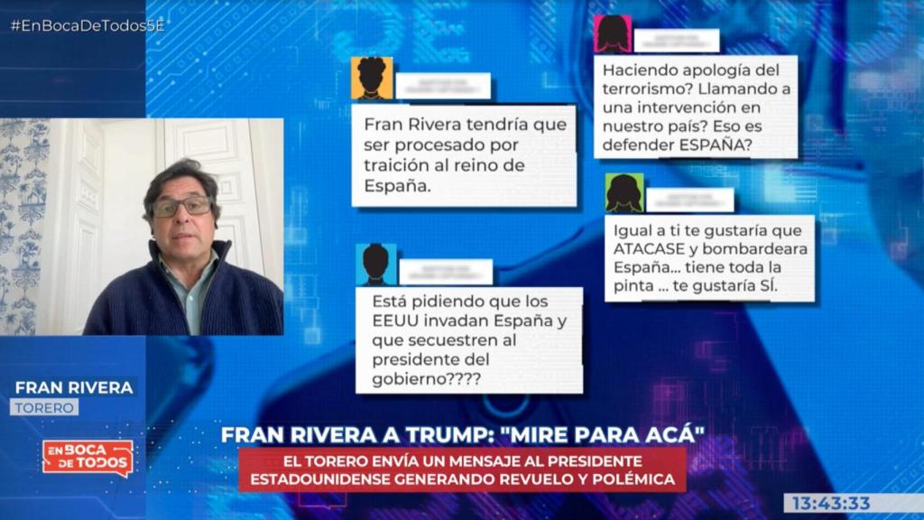 Fran Rivera en 'En boca de todos'.