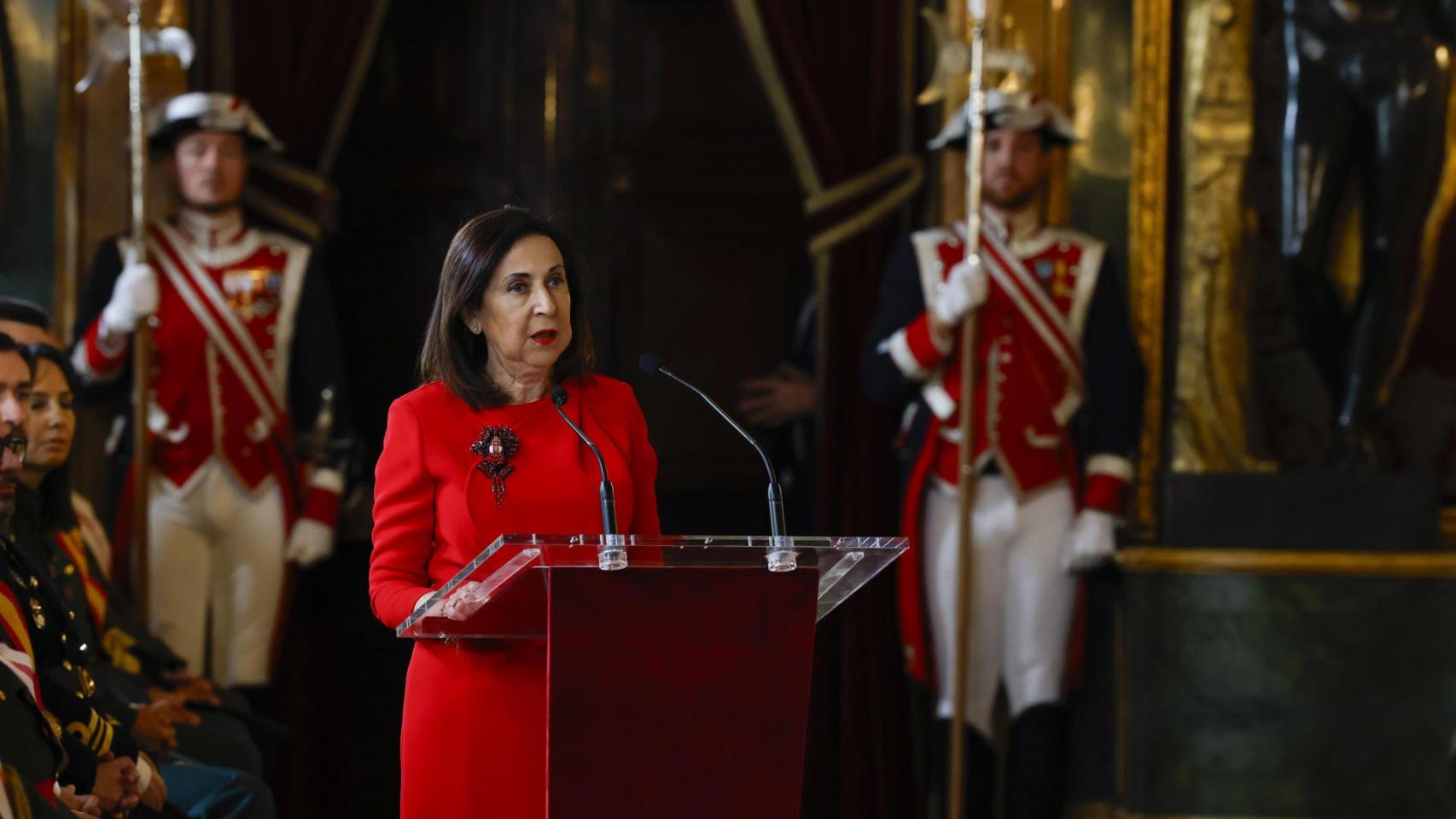 La ministra de Defensa, Margarita Robles, este martes durante la Pascua Militar.