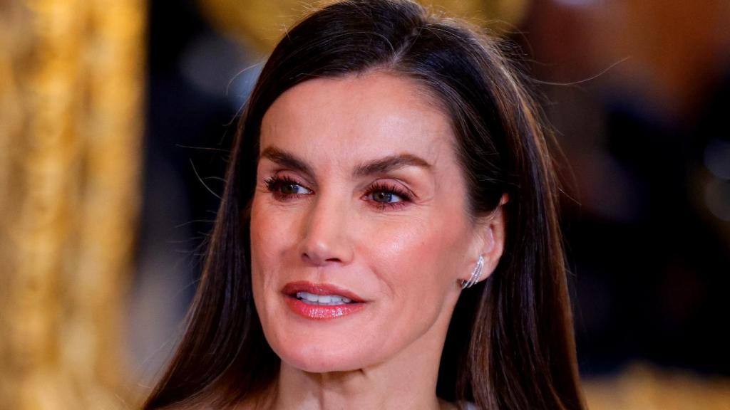 La reina Letizia este martes 6 de enero en el Palacio Real de Madrid.