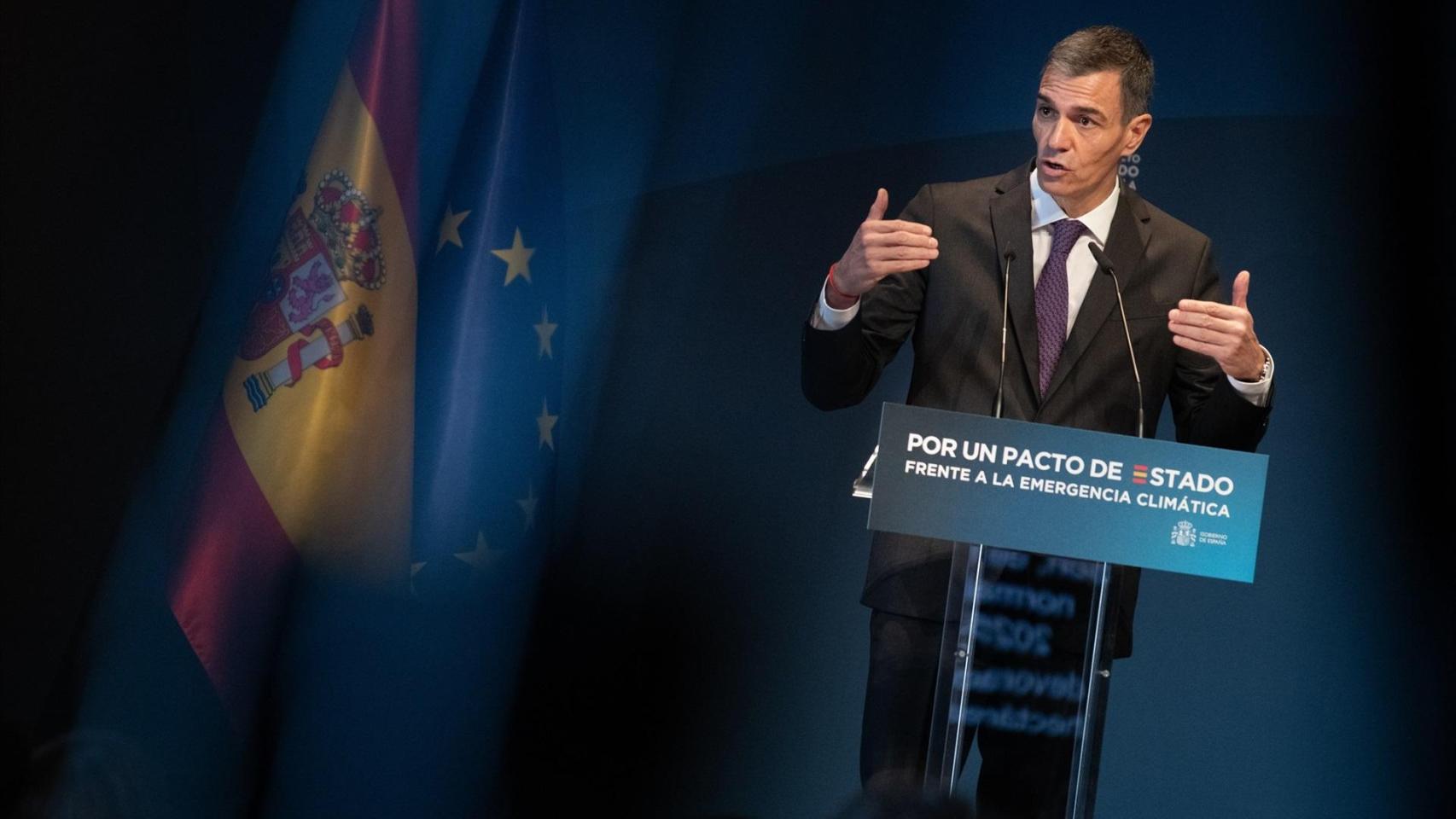 Imagen de Pedro Sánchez durante un acto oficial.