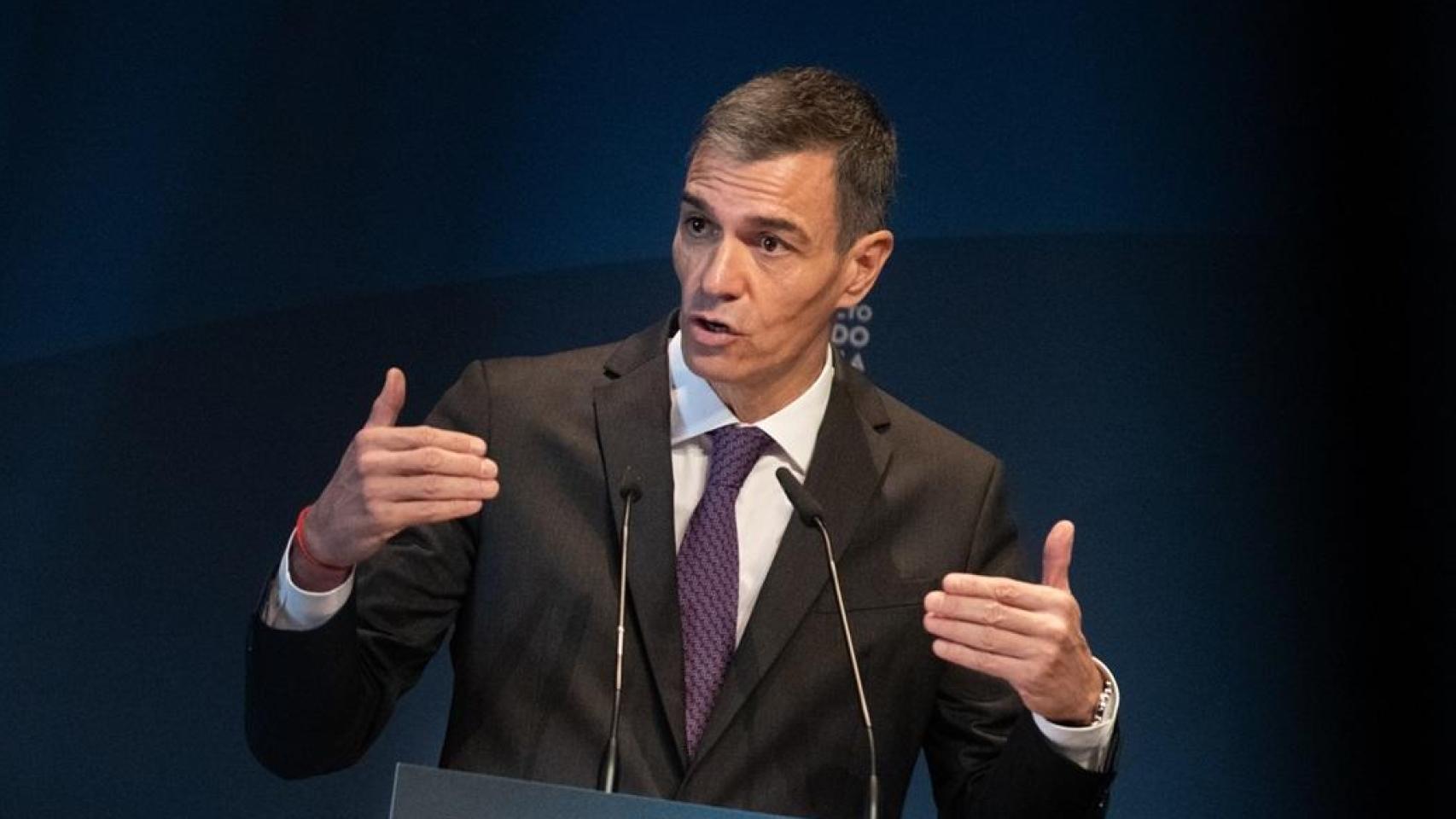 Imagen de Pedro Sánchez durante un acto oficial.