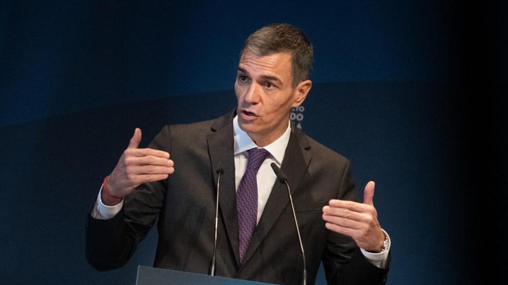 Imagen de Pedro Sánchez durante un acto oficial.