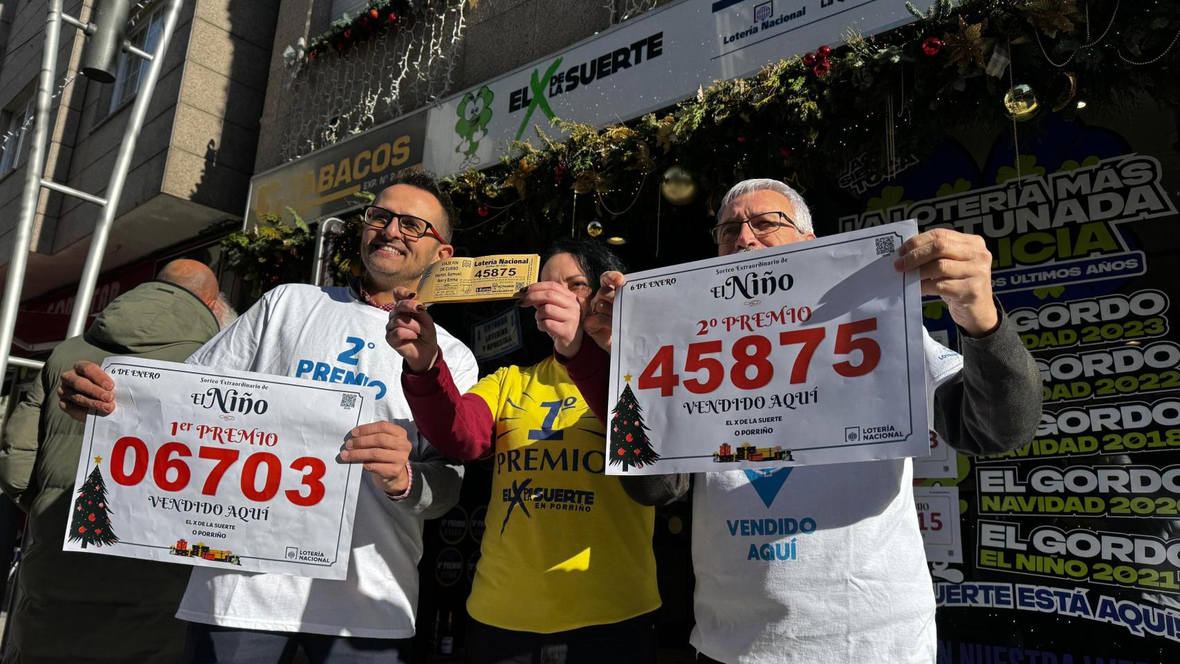 La administración La X de la Suerte ha repartido el Primer y el Segundo Premio de la Lotería del Niño