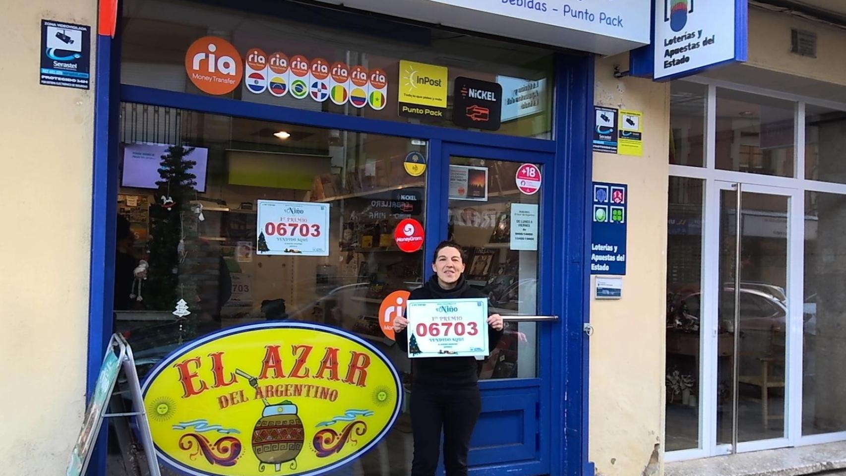 El Azar del Argentino vende dos décimos del primer premio en su primera campaña navideña completa