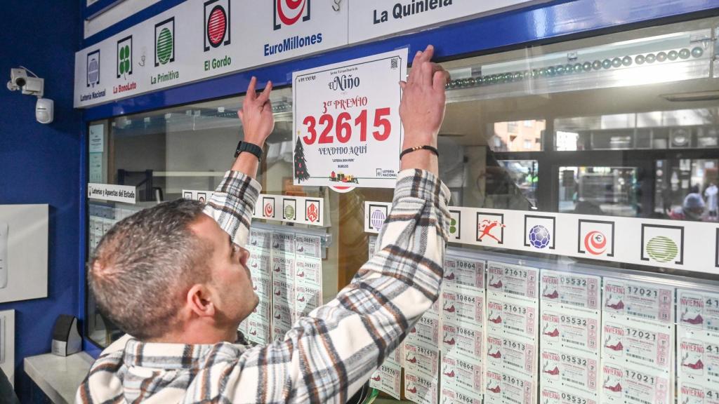 Tercer premio de la lotería del niño vendido en la administración número 11 de Burgos