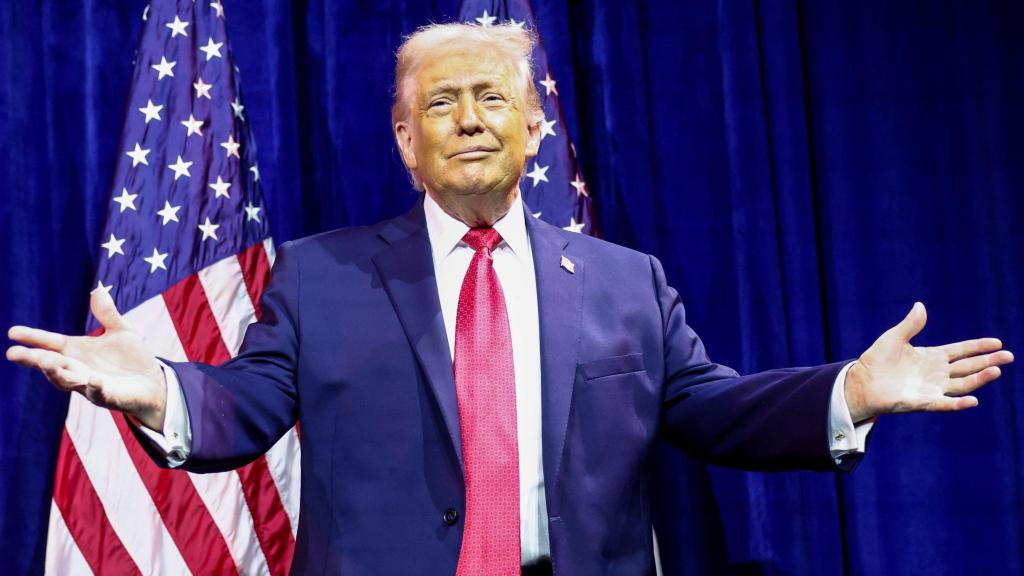 Donald Trump durante su intervención.