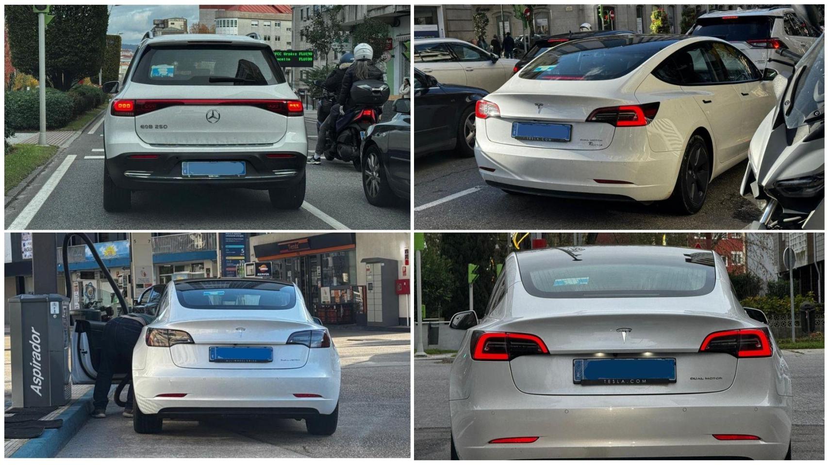 Vehículos VTC en diversas calles de Vigo en el mes de diciembre