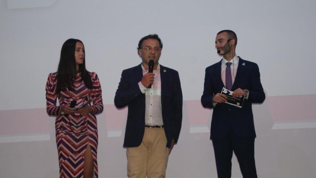 El docente, en los premios.