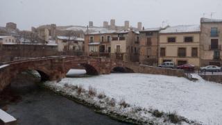 Imagen de Molina de Aragón con nieve.