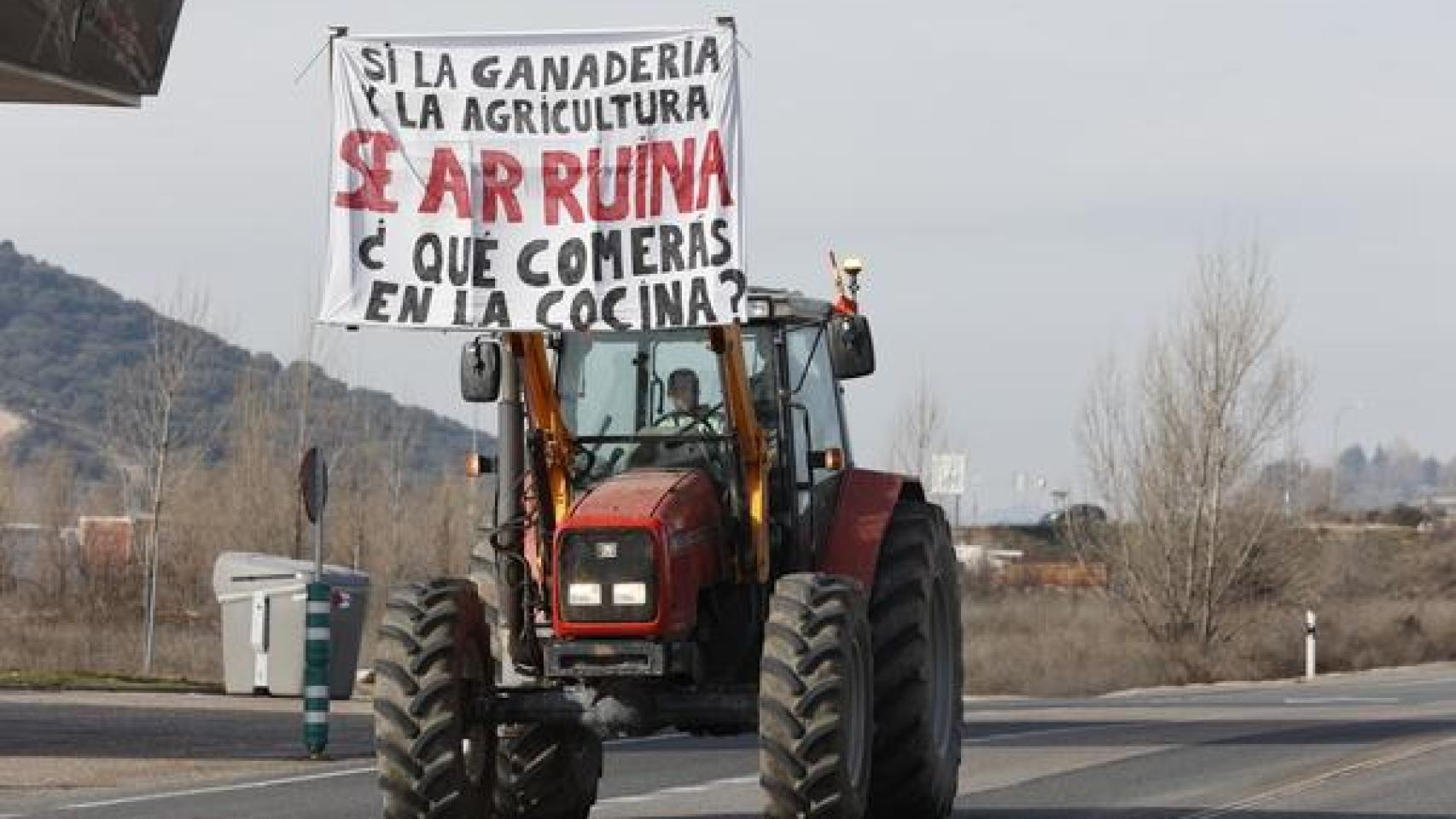 Una tractorada en la provincia de Soria.