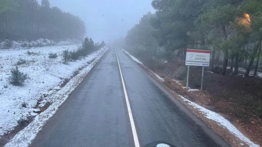 Imagen de la nieve en Zamora.