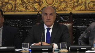 Landaluce, durante un Pleno en el Ayuntamiento de Algeciras.
