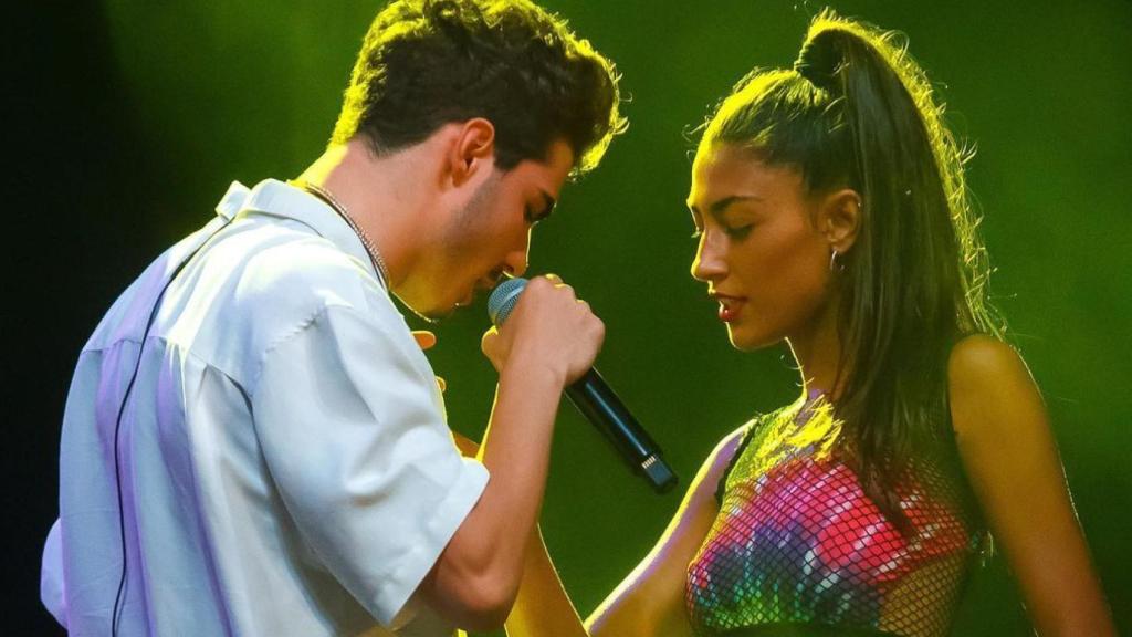 Daniel Oviedo y Vanessa Watson, en un concierto del cantante.