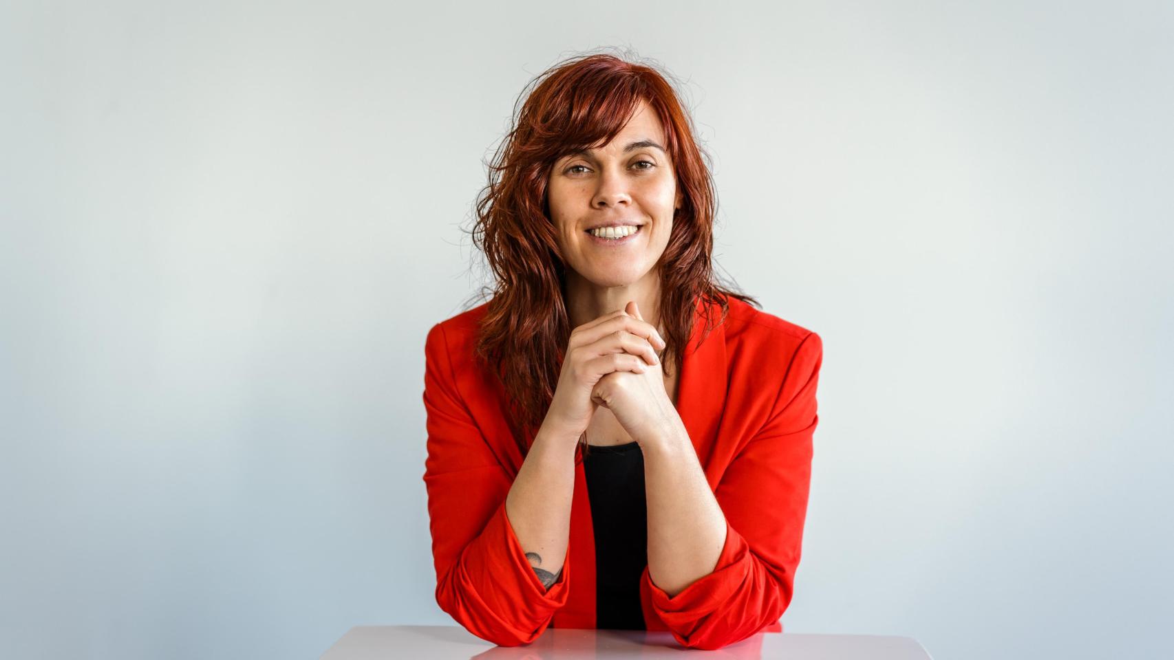 La psicóloga, en un posado cedido.