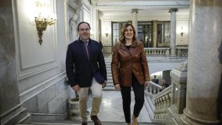 Juanfran Pérez Llorca, este miércoles en el Ayuntamiento de Valencia. EFE / Biel Aliño