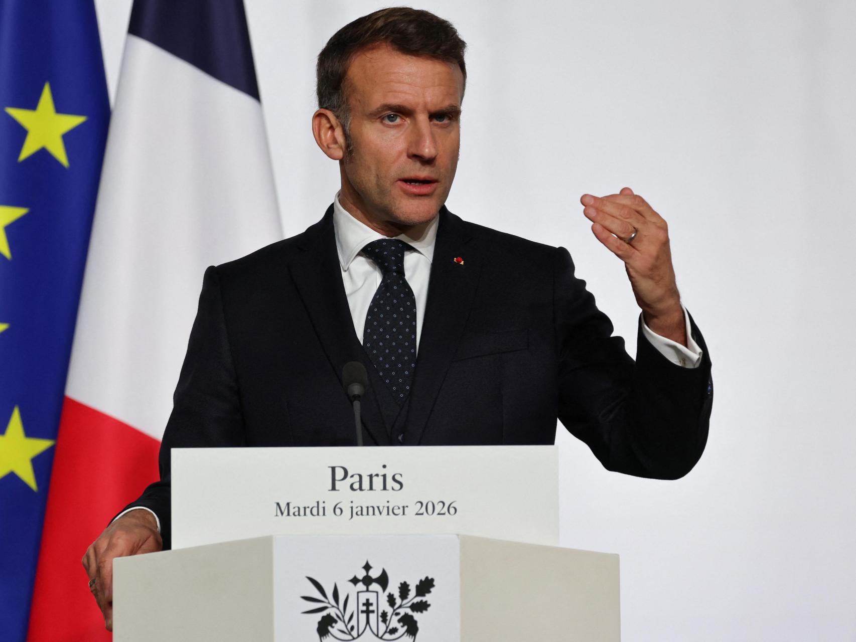 El presidente francés, Emmanuel Macron, es el impulsor del plan europeo para responder a Trump si se anexiona Groenlandia