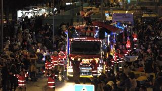 Los Bomberos durante la Cabalgata de Reyes 2026 de A Coruña