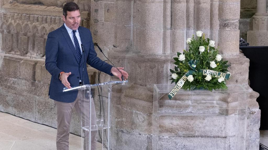 El conselleiro de Cultura, José López Campos, en su discurso