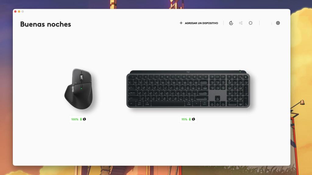 Imagen del software Logi Options+.