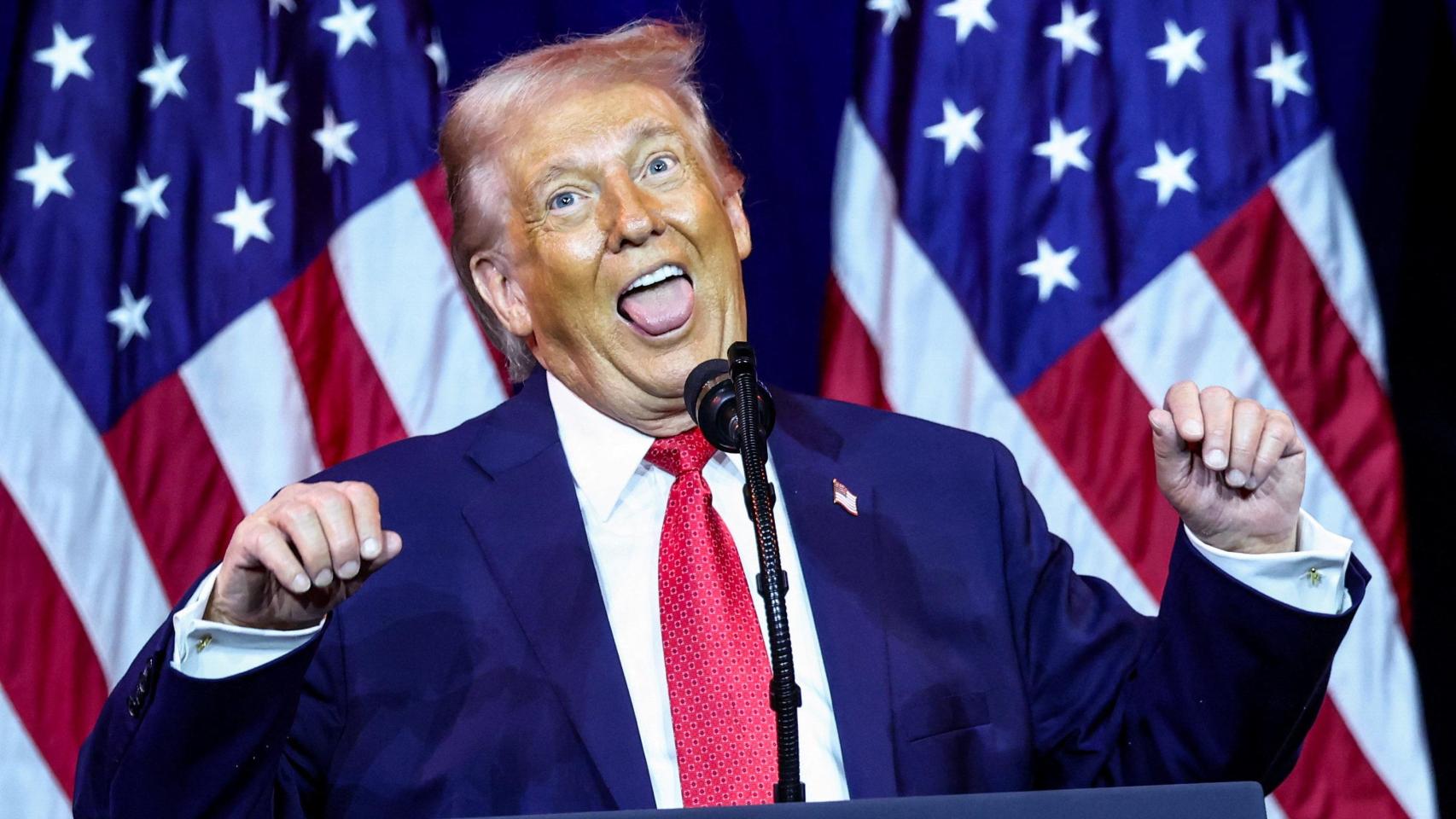 Donald Trump, durante su intervención ante el Comité Nacional Republicano.