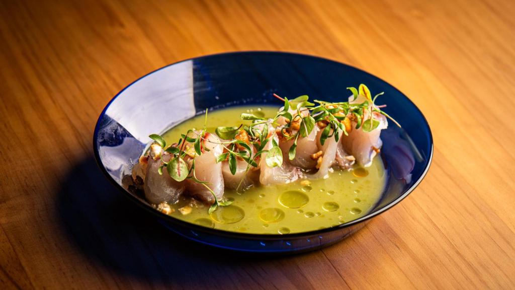 Aguachile de corvina.