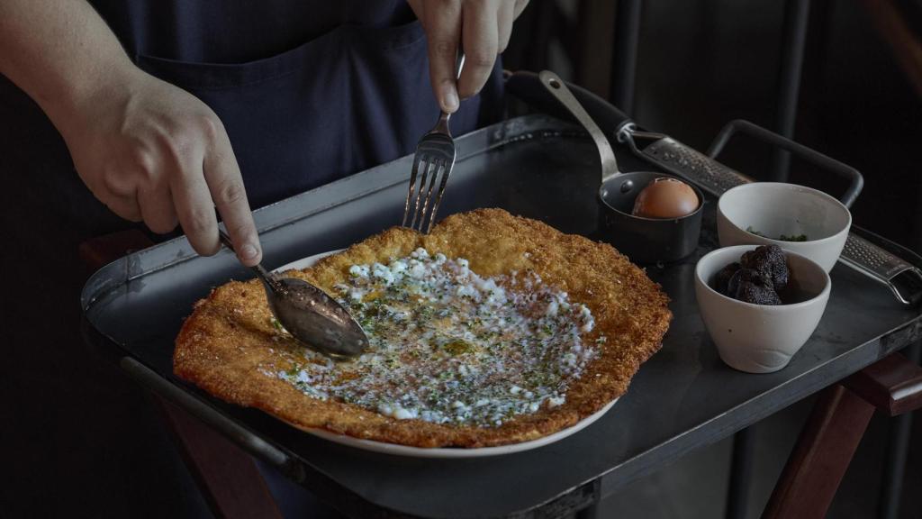 El mítico escalope San Román no podía perderse el viaje.