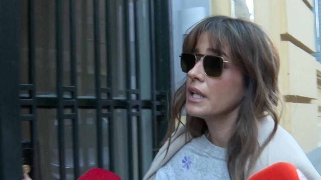 Isabel Jiménez en Madrid tras el ingreso de su amiga Sara Carbonero.