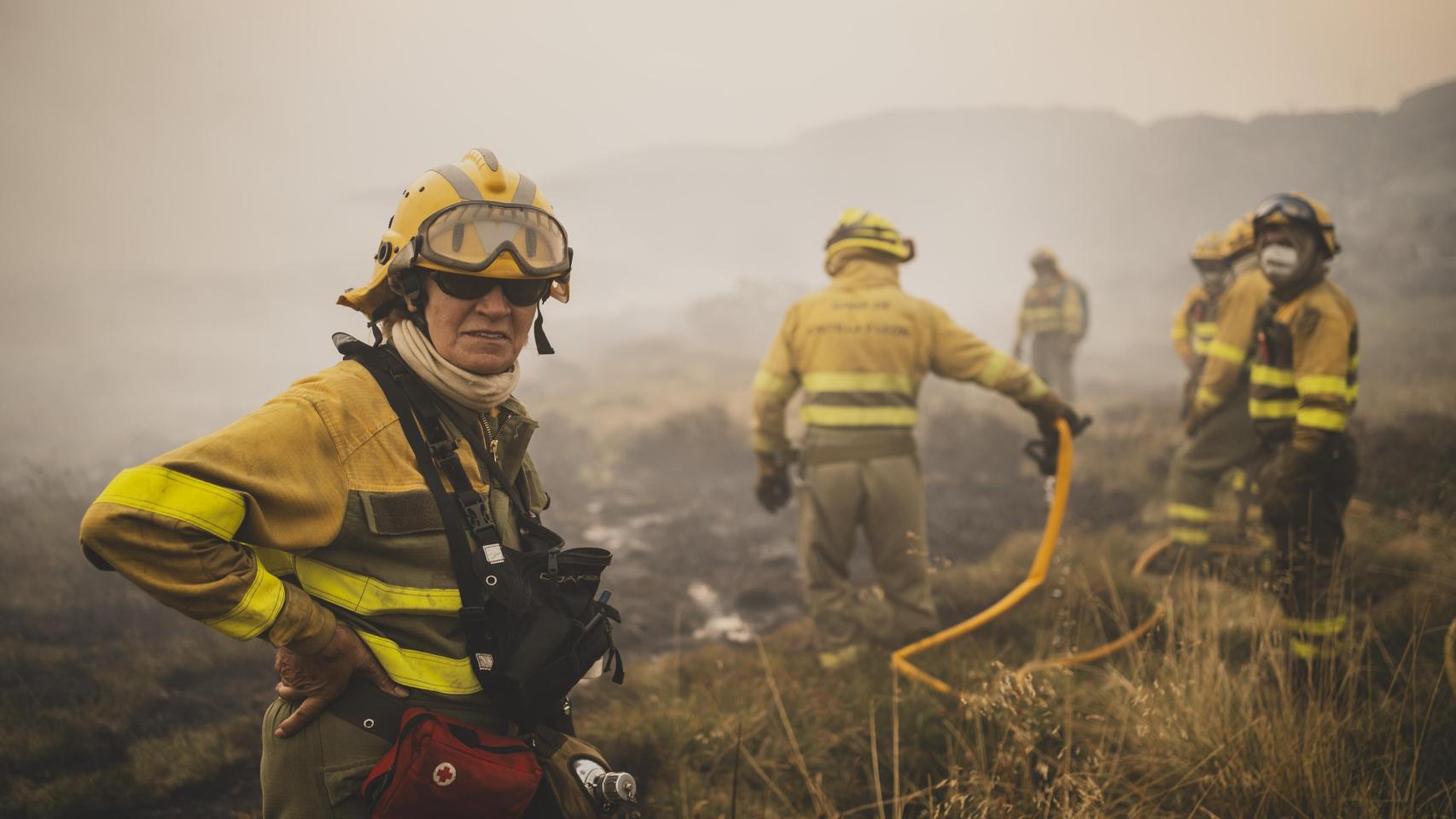 Imagen de las labores de extinción durante los incendios del pasado verano en la sierra de Sanabria.