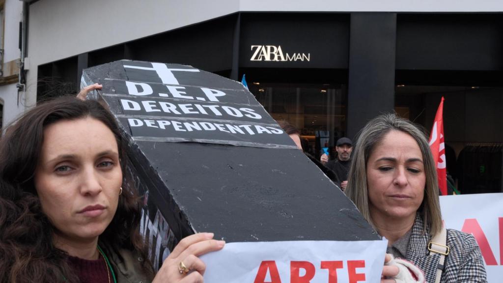 Manifestación comercio textil en A Coruña