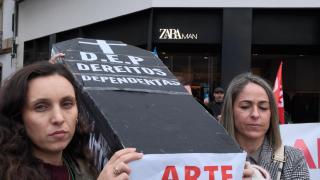 Manifestación comercio textil en A Coruña