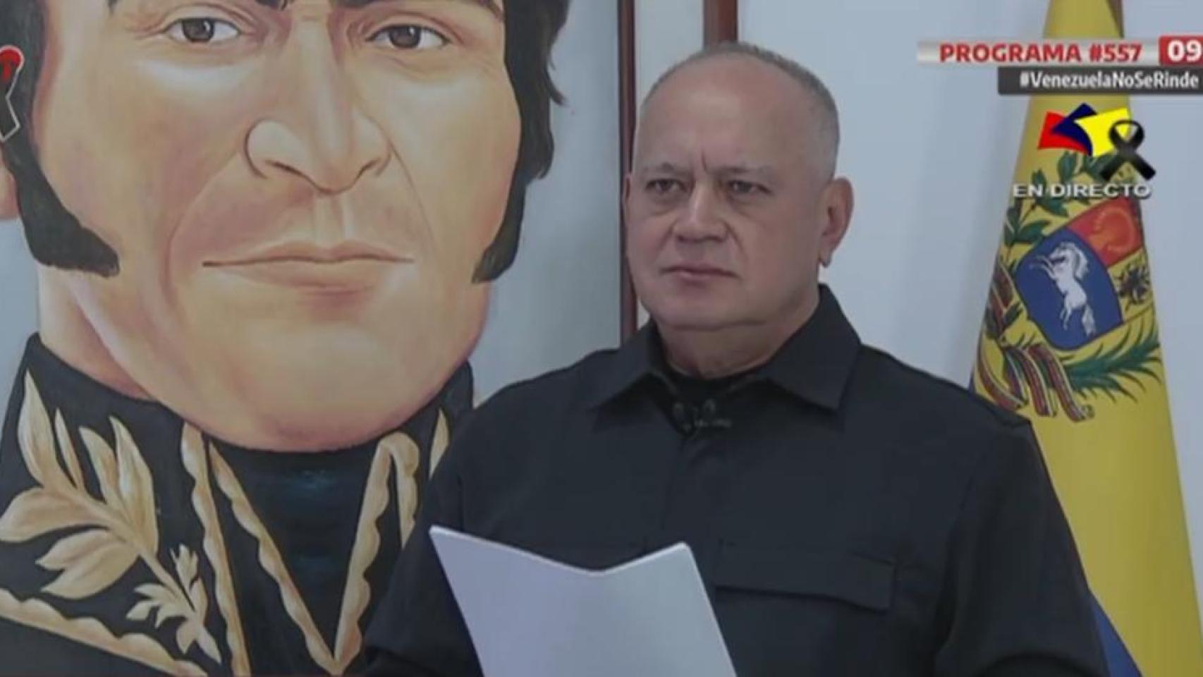 Diosdado Cabello durante su intervención en su programa de TV este miércoles, 7 de enero de 2024.
