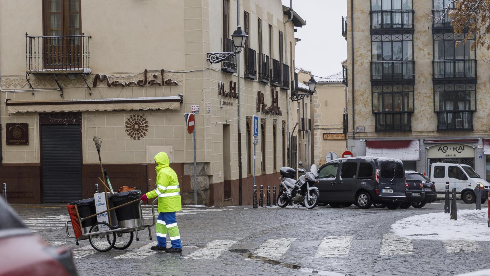 Una imagen de Segovia nevada