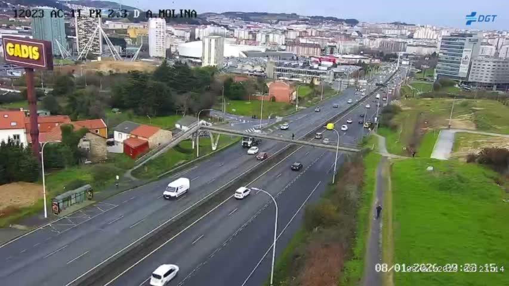Tráfico fluido en A Coruña