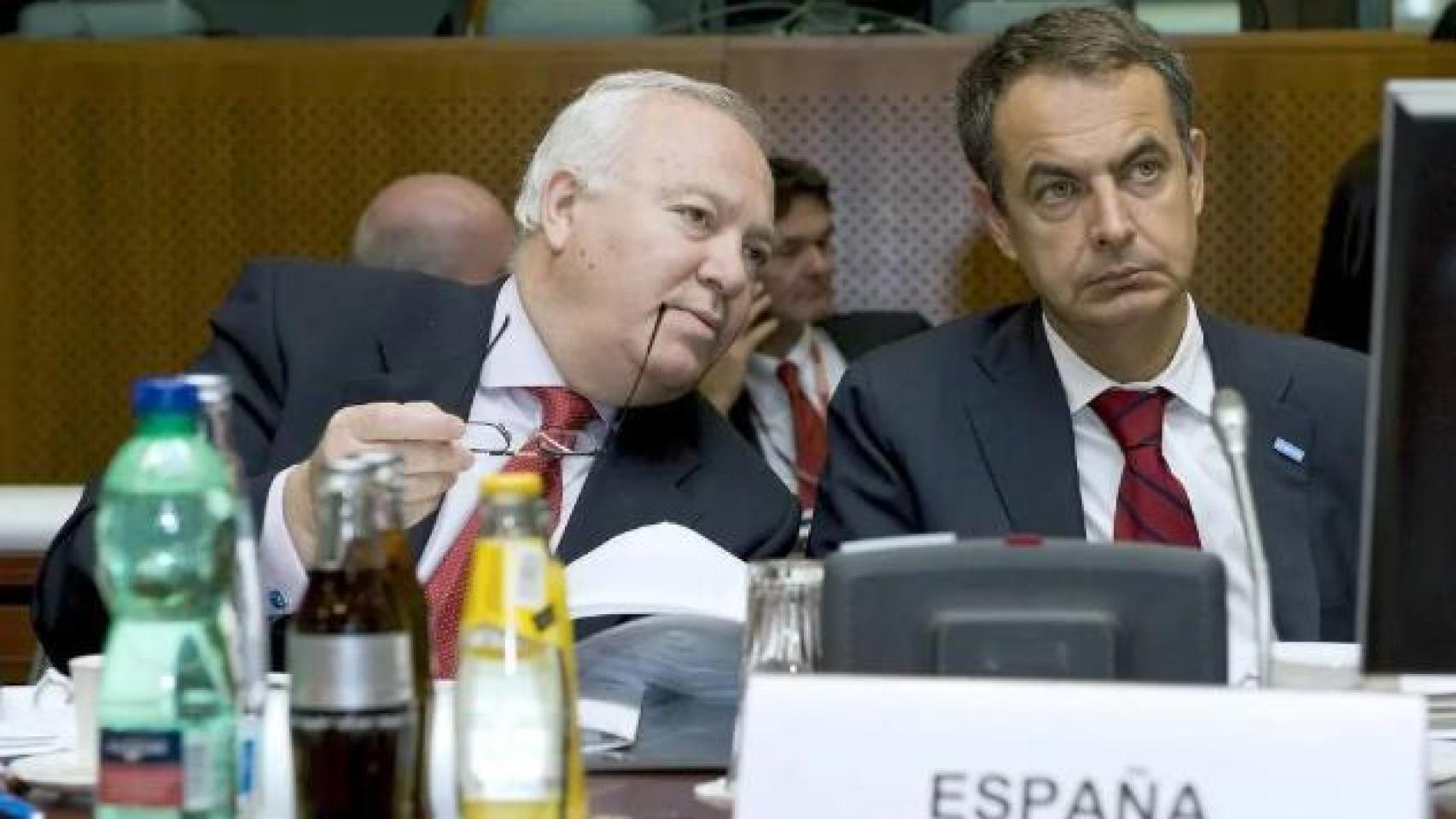 José Luis Rodríguez Zapatero junto a su ministro de Exteriores, Miguel Ángel Moratinos, en la Asamblea de la ONU.