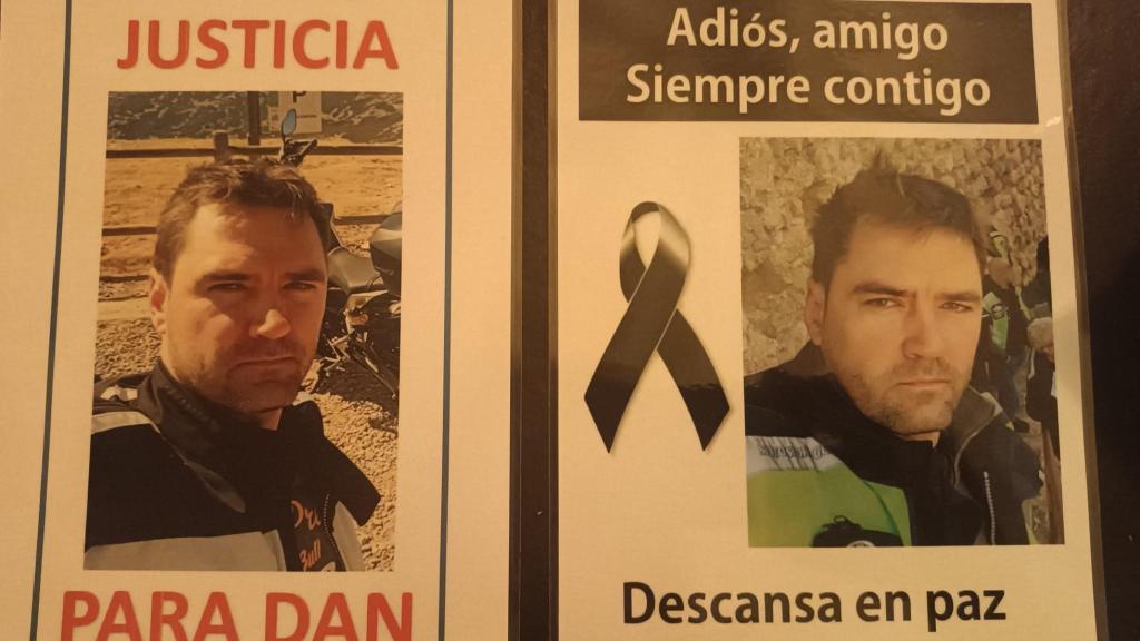 Carteles creados por los amigos de Dan pidiendo justicia