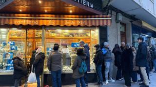 Colas en Flory para comprar el roscón