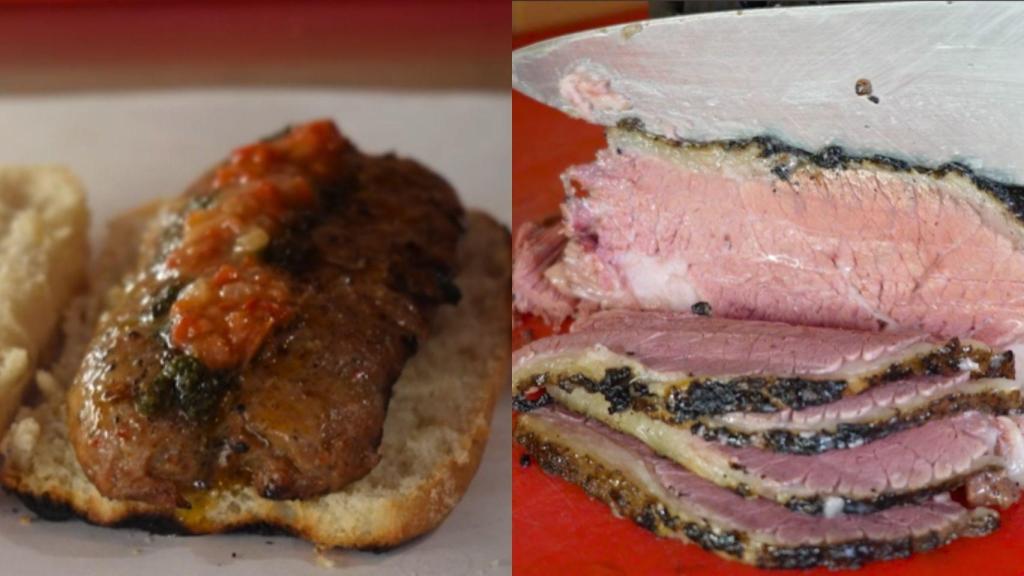 Platos de Choripa en un montaje de El Español