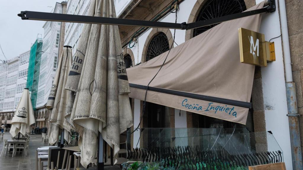 Imagen del estado actual de la terraza de A Maraxe.