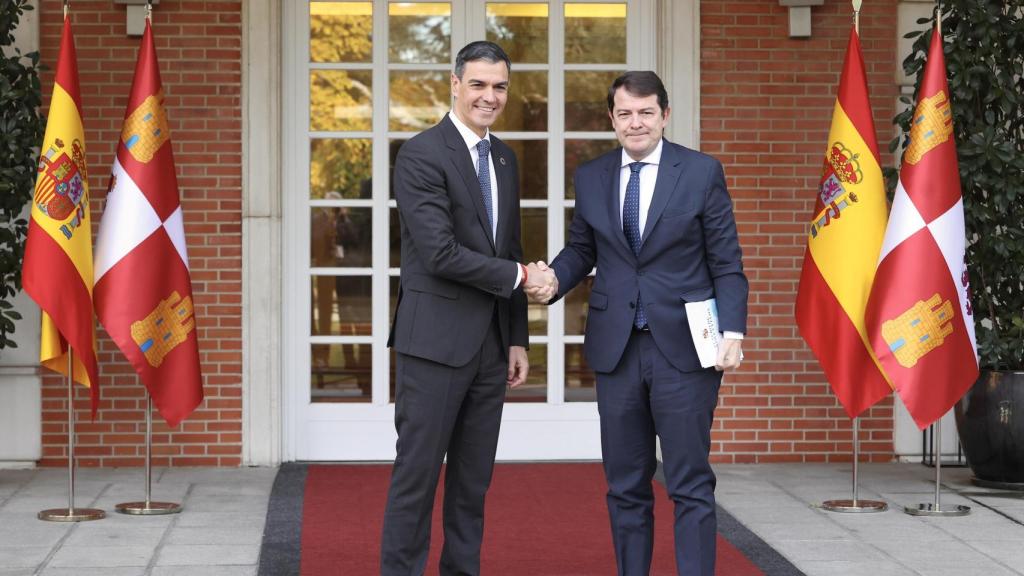 El presidente del Gobierno, Pedro Sánchez, y el presidente de la Junta, Alfonso Fernández Mañueco, durante una reunión en la Moncloa en noviembre de 2024