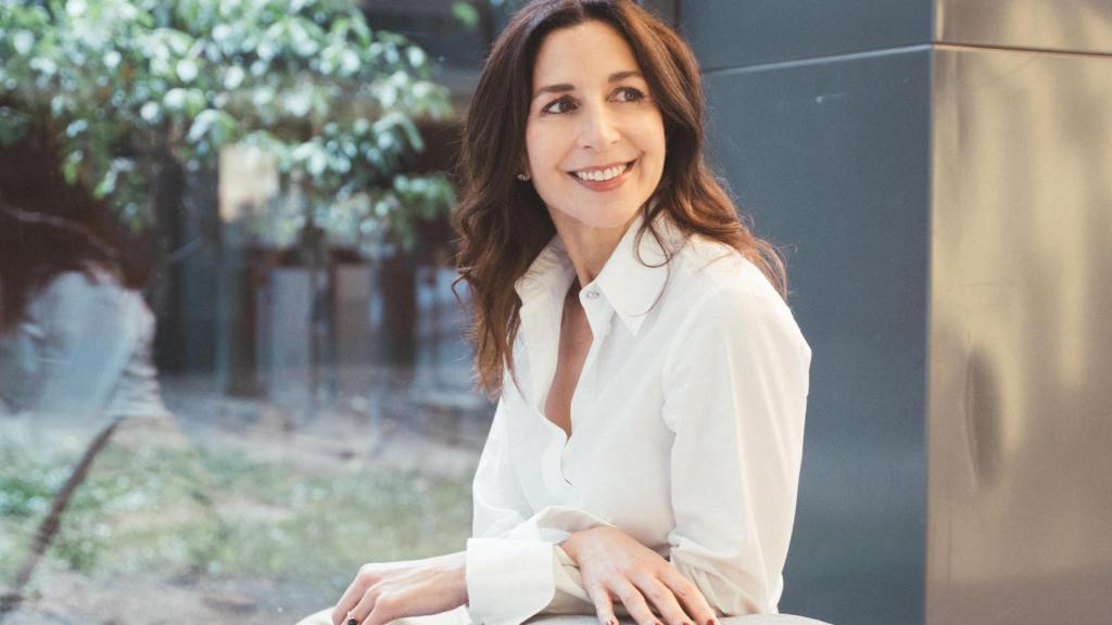 Carmen González durante un momento de la entrevista.