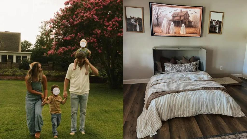 Montaje de la familia Jhonson y su cama Murphy.