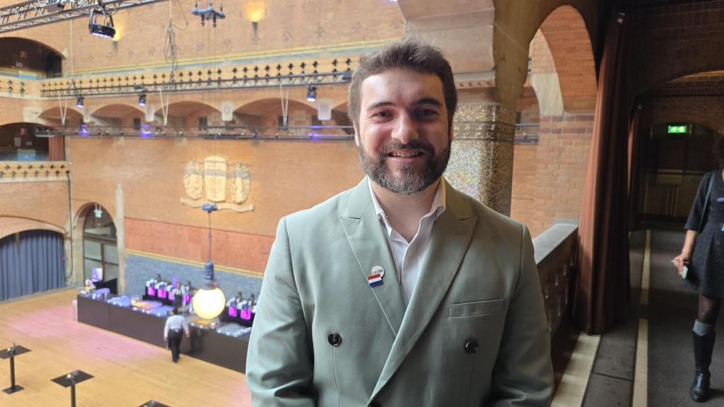 Brian Comiskey en otra imagen del encuentro con DISRUPTORES.