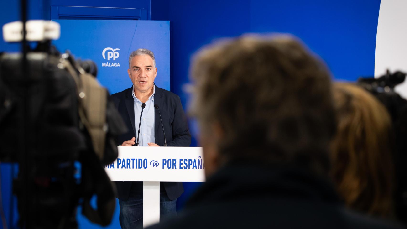 Elías Bendodo, en una comparecencia en Marbella este jueves.